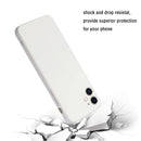 Straight Edge Solid Color TPU Shockproof Case For iPhone 12(White)