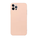 Straight Edge Solid Color TPU Shockproof Case For iPhone 12 Pro(Light Pink)