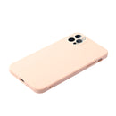 Straight Edge Solid Color TPU Shockproof Case For iPhone 12 Pro(Light Pink)