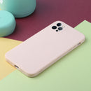 Straight Edge Solid Color TPU Shockproof Case For iPhone 12 Pro(Light Pink)