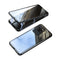For Samsung Galaxy S20 FE Magnetic Metal Frame Double-sided Tempered Glass Case(Black)