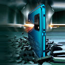 For Huawei P40 Pro Magnetic Metal Frame Double-sided Tempered Glass Case(Gold)