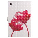 For Lenovo Tab M10 Plus TB-X606F 3D Painted Pattern Horizontal Flip Leather Case with Holder & Card Slots & Wallet & Sleep / Wake-up Function (Red Rose)