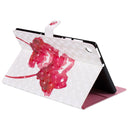 For Lenovo Tab M10 Plus TB-X606F 3D Painted Pattern Horizontal Flip Leather Case with Holder & Card Slots & Wallet & Sleep / Wake-up Function (Red Rose)