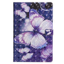 For Lenovo Tab M10 Plus TB-X606F 3D Painted Pattern Horizontal Flip Leather Case with Holder & Card Slots & Wallet & Sleep / Wake-up Function (Purple Butterfly)