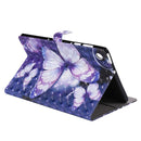 For Lenovo Tab M10 Plus TB-X606F 3D Painted Pattern Horizontal Flip Leather Case with Holder & Card Slots & Wallet & Sleep / Wake-up Function (Purple Butterfly)