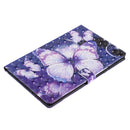 For Lenovo Tab M10 Plus TB-X606F 3D Painted Pattern Horizontal Flip Leather Case with Holder & Card Slots & Wallet & Sleep / Wake-up Function (Purple Butterfly)