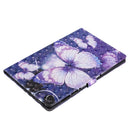 For Lenovo Tab M10 Plus TB-X606F 3D Painted Pattern Horizontal Flip Leather Case with Holder & Card Slots & Wallet & Sleep / Wake-up Function (Purple Butterfly)