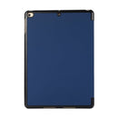3-folding Skin Texture Horizontal Flip TPU + PU Leather Case with Holder For iPad 9.7 (2018) / 9.7 (2017) / air / air2(Navy Blue)