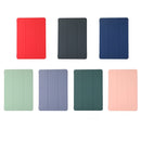 3-folding Skin Texture Horizontal Flip TPU + PU Leather Case with Holder For iPad 9.7 (2018) / 9.7 (2017) / air / air2(Navy Blue)