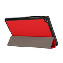 3-folding Skin Texture Horizontal Flip TPU + PU Leather Case with Holder For Samsung Galaxy Tab A 8.0 (2019) T290 / T295(Red)