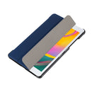 3-folding Skin Texture Horizontal Flip TPU + PU Leather Case with Holder For Samsung Galaxy Tab A 8.0 (2019) T290 / T295(Navy Blue)