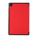 3-folding Skin Texture Horizontal Flip TPU + PU Leather Case with Holder For Samsung Galaxy Tab A7 10.4(2020) T500 / T505(Red)
