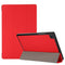 3-folding Skin Texture Horizontal Flip TPU + PU Leather Case with Holder For Samsung Galaxy Tab A7 10.4(2020) T500 / T505(Red)