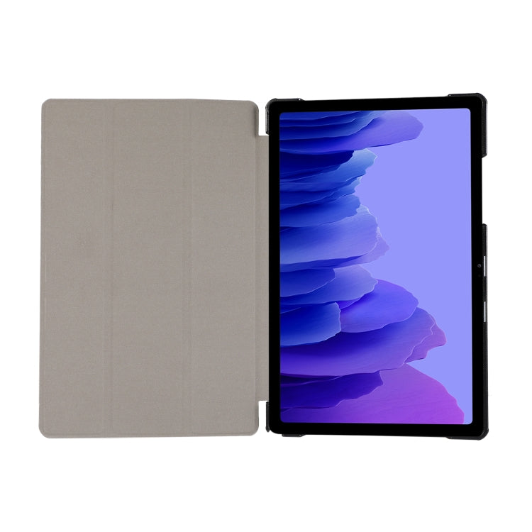3-folding Skin Texture Horizontal Flip TPU + PU Leather Case with Holder For Samsung Galaxy Tab A7 10.4(2020) T500 / T505(Red)