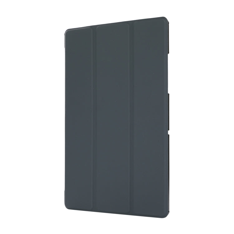 3-folding Skin Texture Horizontal Flip TPU + PU Leather Case with Holder For Samsung Galaxy Tab A7 10.4(2020) T500 / T505(Black)