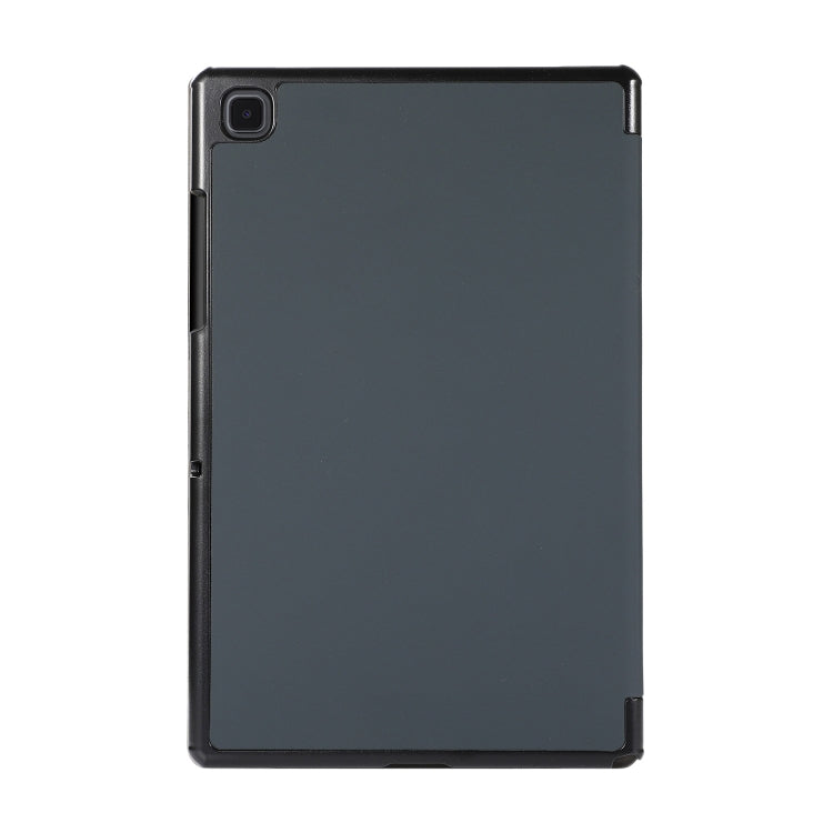 3-folding Skin Texture Horizontal Flip TPU + PU Leather Case with Holder For Samsung Galaxy Tab A7 10.4(2020) T500 / T505(Black)