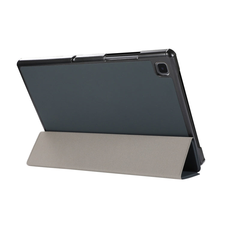 3-folding Skin Texture Horizontal Flip TPU + PU Leather Case with Holder For Samsung Galaxy Tab A7 10.4(2020) T500 / T505(Black)