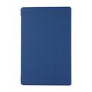 3-folding Skin Texture Horizontal Flip TPU + PU Leather Case with Holder For Samsung Galaxy Tab A7 10.4(2020) T500 / T505(Navy Blue)