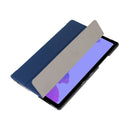 3-folding Skin Texture Horizontal Flip TPU + PU Leather Case with Holder For Samsung Galaxy Tab A7 10.4(2020) T500 / T505(Navy Blue)