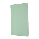 3-folding Skin Texture Horizontal Flip TPU + PU Leather Case with Holder For Samsung Galaxy Tab A7 10.4(2020) T500 / T505(Mint Green)