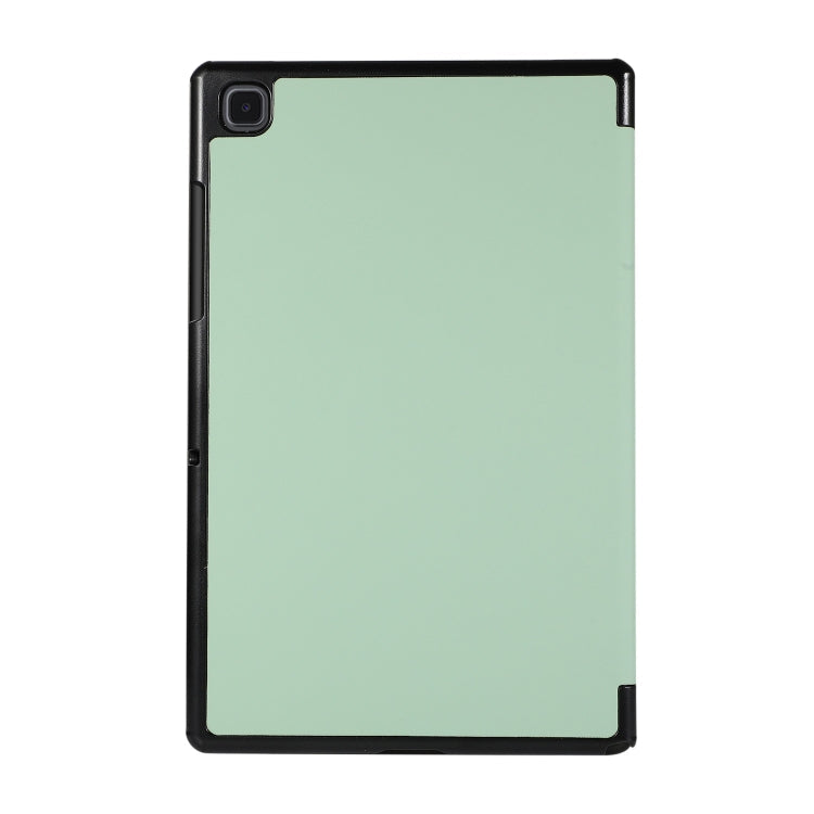 3-folding Skin Texture Horizontal Flip TPU + PU Leather Case with Holder For Samsung Galaxy Tab A7 10.4(2020) T500 / T505(Mint Green)
