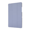 3-folding Skin Texture Horizontal Flip TPU + PU Leather Case with Holder For Samsung Galaxy Tab A7 10.4(2020) T500 / T505(Lavender Grey)