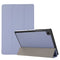 3-folding Skin Texture Horizontal Flip TPU + PU Leather Case with Holder For Samsung Galaxy Tab A7 10.4(2020) T500 / T505(Lavender Grey)