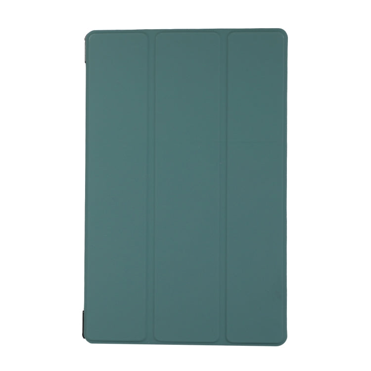 3-folding Skin Texture Horizontal Flip TPU + PU Leather Case with Holder For Samsung Galaxy Tab A7 10.4(2020) T500 / T505(Green)