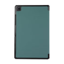 3-folding Skin Texture Horizontal Flip TPU + PU Leather Case with Holder For Samsung Galaxy Tab A7 10.4(2020) T500 / T505(Green)