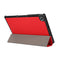3-folding Skin Texture Horizontal Flip TPU + PU Leather Case with Holder For Lenovo M10 Plus(Red)