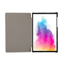 3-folding Skin Texture Horizontal Flip TPU + PU Leather Case with Holder For Lenovo M10 Plus(Red)