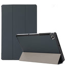 3-folding Skin Texture Horizontal Flip TPU + PU Leather Case with Holder For Lenovo M10 Plus(Black)