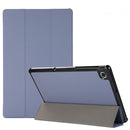 3-folding Skin Texture Horizontal Flip TPU + PU Leather Case with Holder For Lenovo M10 Plus(Lavender Grey)
