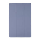 3-folding Skin Texture Horizontal Flip TPU + PU Leather Case with Holder For Lenovo M10 Plus(Lavender Grey)