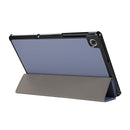 3-folding Skin Texture Horizontal Flip TPU + PU Leather Case with Holder For Lenovo M10 Plus(Lavender Grey)