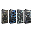 Camouflage Armor Shockproof TPU + PC Magnetic Protective Case with Holder For iPhone 12 Pro Max(Baby Blue)