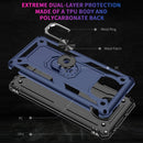 For Xiaomi Poco X3 NFC Shockproof TPU + PC Protective Case with 360 Degree Rotating Holder(Blue)