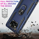 For Xiaomi Poco X3 NFC Shockproof TPU + PC Protective Case with 360 Degree Rotating Holder(Blue)