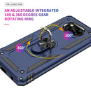 For Xiaomi Poco X3 NFC Shockproof TPU + PC Protective Case with 360 Degree Rotating Holder(Blue)