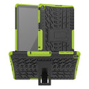 For Huawei MatePad T10/T10S/Enjoy 2 Tire Texture Shockproof TPU+PC Protective Case with Holder(Green)