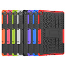 For Huawei MatePad T10/T10S/Enjoy 2 Tire Texture Shockproof TPU+PC Protective Case with Holder(Green)