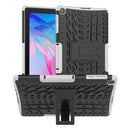 For Huawei MatePad T10/T10S/Enjoy 2 Tire Texture Shockproof TPU+PC Protective Case with Holder(White)