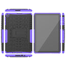 For Huawei MatePad T10/T10S/Enjoy 2 Tire Texture Shockproof TPU+PC Protective Case with Holder(Purple)