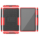 For Huawei MatePad T10/T10S/Enjoy 2 Tire Texture Shockproof TPU+PC Protective Case with Holder(Red)