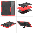 For Huawei MatePad T10/T10S/Enjoy 2 Tire Texture Shockproof TPU+PC Protective Case with Holder(Red)