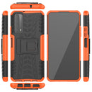 For Huawei P Smart(2021)/Y7a Tire Texture Shockproof TPU+PC Protective Case with Holder(Orange)