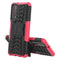 For Huawei P Smart(2021)/Y7a Tire Texture Shockproof TPU+PC Protective Case with Holder(Pink)