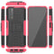 For Huawei P Smart(2021)/Y7a Tire Texture Shockproof TPU+PC Protective Case with Holder(Pink)