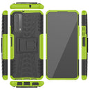For Huawei P Smart(2021)/Y7a Tire Texture Shockproof TPU+PC Protective Case with Holder(Green)